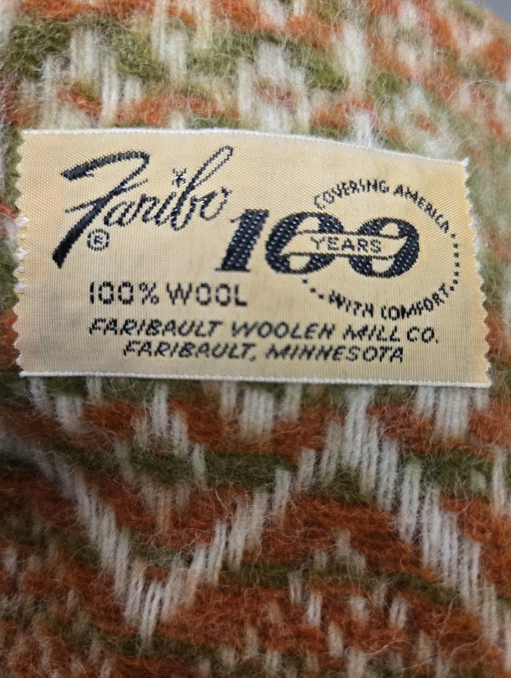 NWT Faribo 100% Wool‎ Fringed Blanket